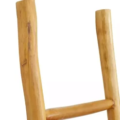 Sale Teak Wood Leaning Ladder Decorative Accents