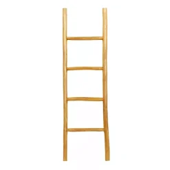 Sale Teak Wood Leaning Ladder Decorative Accents