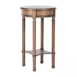 Kirklands Home Accent & End Tables|Tegan Round Accent Table Brown