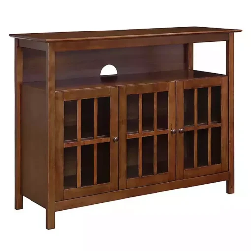 Kirklands Home Tv Stands & Media Consoles|Tiered Deluxe Cali Media Cabinet Brown