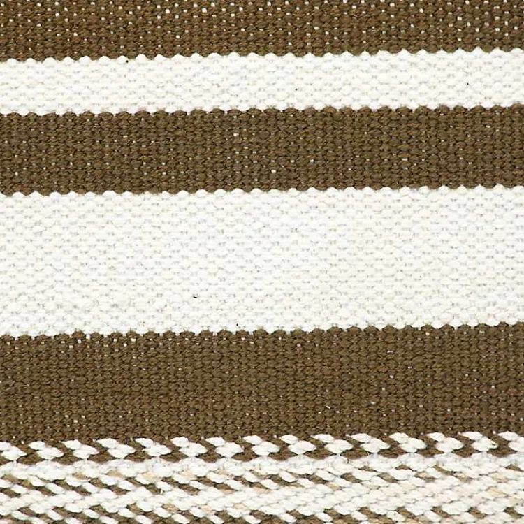 Outlet Brown Transitional Stripe Pillow Pillows