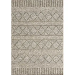 Kirklands Home Outdoor Rugs|Transitional Stripes Indoor/Outdoor Rug, 5x7 Brown