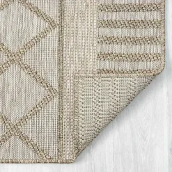 Kirklands Home Outdoor Rugs|Transitional Stripes Indoor/Outdoor Rug, 5x7 Brown