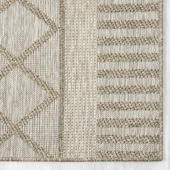 Kirklands Home Outdoor Rugs|Transitional Stripes Indoor/Outdoor Rug, 5x7 Brown