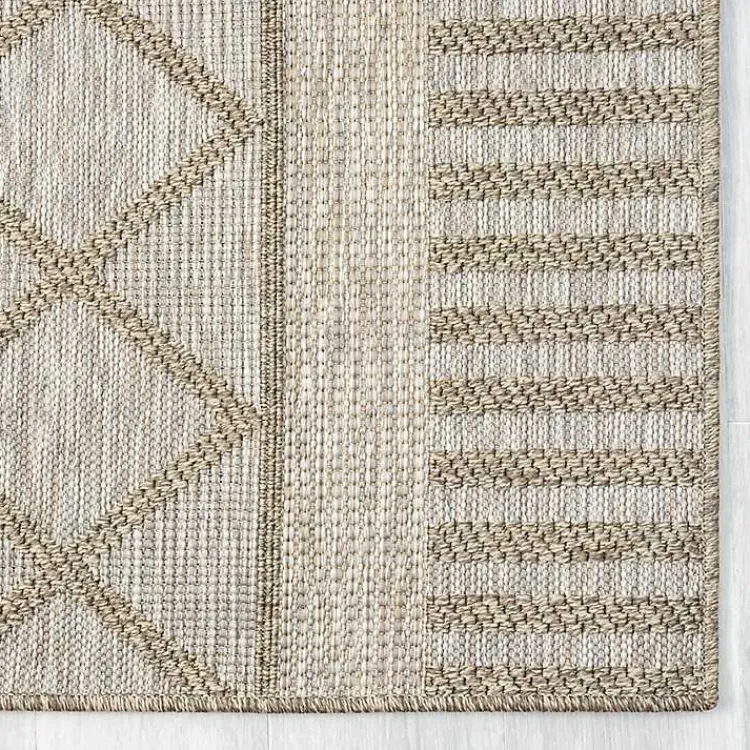 Kirklands Home Outdoor Rugs|Transitional Stripes Indoor/Outdoor Rug, 5x7 Brown
