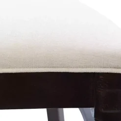 Kirklands Home Dining Chairs|Brown Upholstered Oval Dining Chairs, Set of 2 White