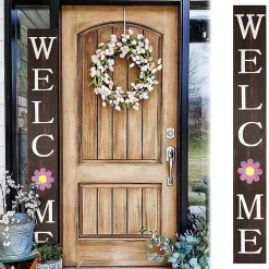 Kirklands Home Garden Decor|Welcome Spring Porch Board Brown