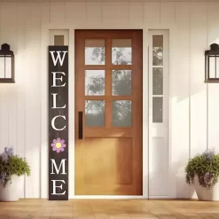 Kirklands Home Garden Decor|Welcome Spring Porch Board Brown