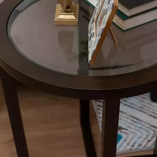 Kirklands Home Coffee Tables|Wood & Glass Top 3-pc. Table Set Brown