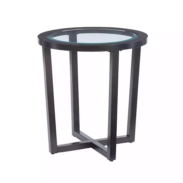 Kirklands Home Coffee Tables|Wood & Glass Top 3-pc. Table Set Brown