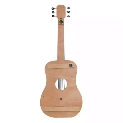 Kirklands Home Wall Plaques|Brown Wood Acoustic Guitar Wall Plaque