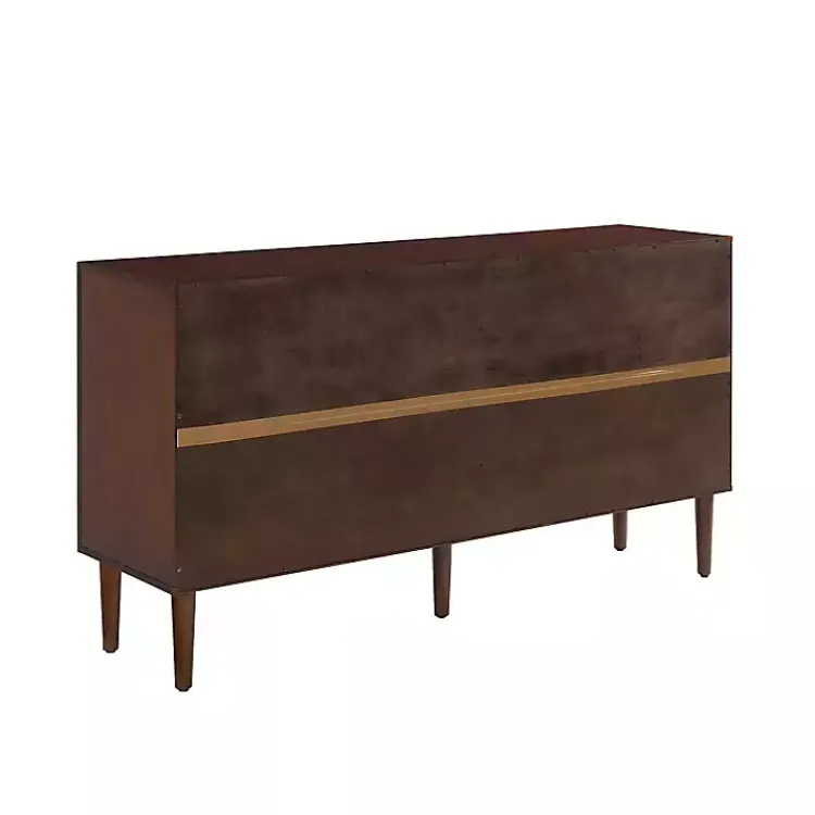 Kirklands Home Cabinets & Sideboards|Brown Wood and Gold 4-Door Cabinet