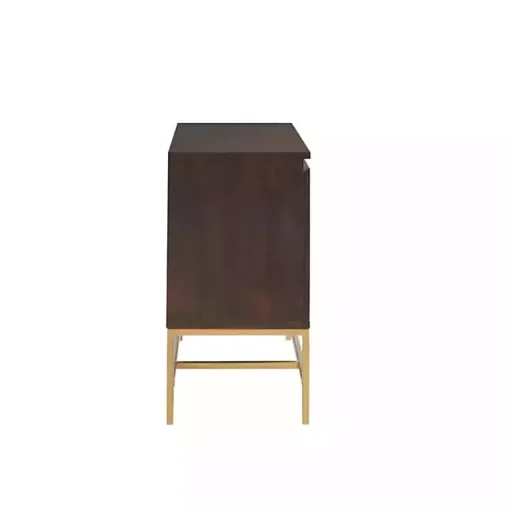 Kirklands Home Tv Stands & Media Consoles|Wood and Gold Martha Stewart Cabinet Brown