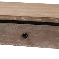 Kirklands Home Coffee Tables|Wood and Metal 2-Drawer Coffee Table Brown