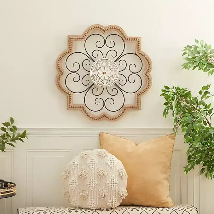 Kirklands Home Wall Plaques|Brown Wood and Metal Farmhouse Wall Plaque