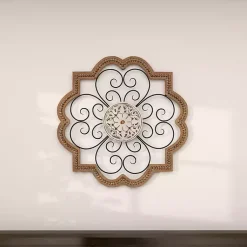 Kirklands Home Wall Plaques|Brown Wood and Metal Farmhouse Wall Plaque