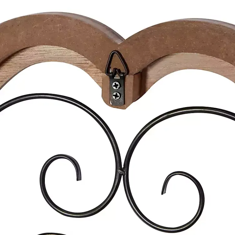 Kirklands Home Wall Plaques|Brown Wood and Metal Farmhouse Wall Plaque