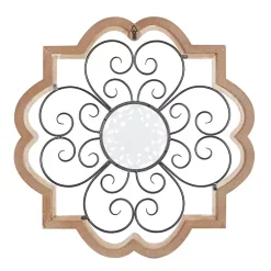 Kirklands Home Wall Plaques|Brown Wood and Metal Farmhouse Wall Plaque