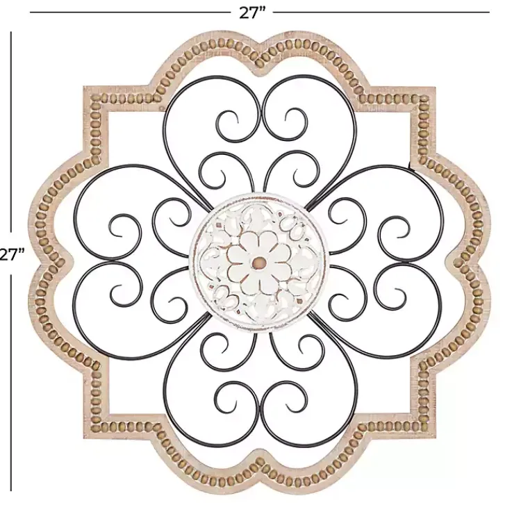 Kirklands Home Wall Plaques|Brown Wood and Metal Farmhouse Wall Plaque