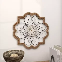 Kirklands Home Wall Plaques|Brown Wood and Metal Farmhouse Wall Plaque