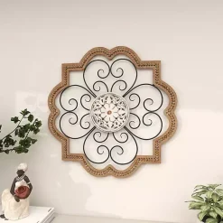 Kirklands Home Wall Plaques|Brown Wood and Metal Farmhouse Wall Plaque