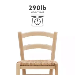 Kirklands Home Bar Stools & Counter Height Stools|Wood and Seagrass Counter Stools, Set of 2 Brown