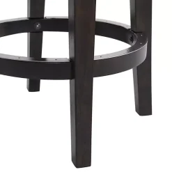 Kirklands Home Bar Stools & Counter Height Stools|Brown Wood Backless Swivel 2-pc. Counter Stool Set Gray