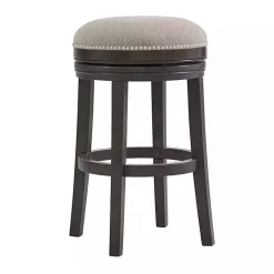 Kirklands Home Bar Stools & Counter Height Stools|Brown Wood Backless Swivel 2-pc. Bar Stool Set Gray