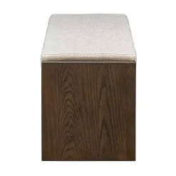 Kirklands Home Benches & Ottomans|Wood Bench with Cushion Brown