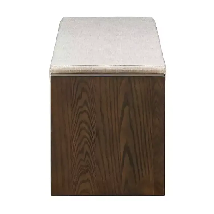 Kirklands Home Benches & Ottomans|Wood Bench with Cushion Brown
