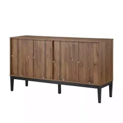 Kirklands Home Cabinets & Sideboards|Wood Chevron 4-Door Sideboard Brown