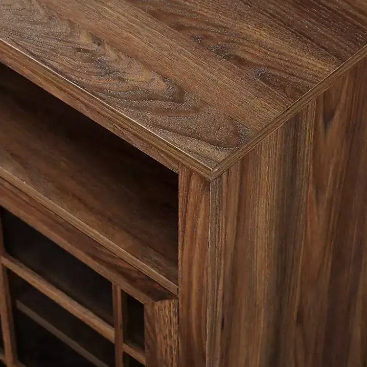 Kirklands Home Tv Stands & Media Consoles|Wood 2-Door LED Fireplace Cabinet Brown