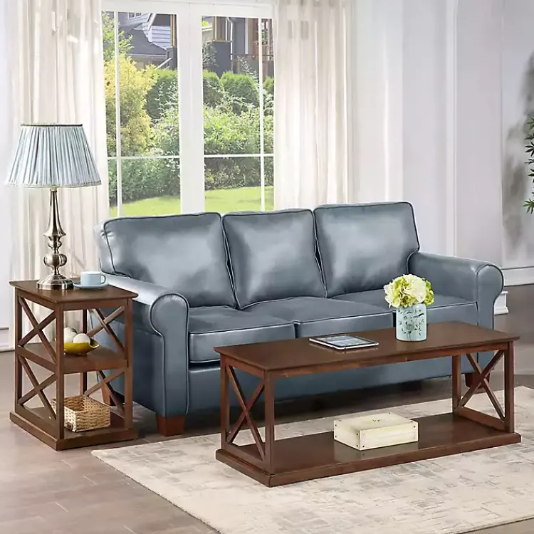Kirklands Home Accent & End Tables|Wood Double X Sides Accent Table Brown