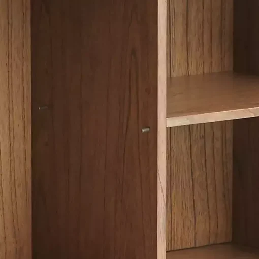 Kirklands Home Cabinets & Sideboards|Brown Wood Frame Metal Base 2-Door Cabinet