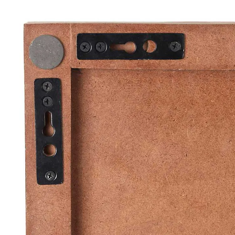 Kirklands Home Wall Plaques|Wood Geometric Block Wall Plaque, 36x12 in. Brown