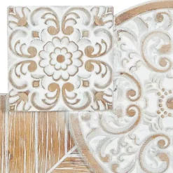 Kirklands Home Wall Plaques|Brown Wood Geometric Layered Shapes Wall Plaque