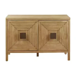 Kirklands Home Entryway Furniture|Wood Layered Doors Cabinet Brown