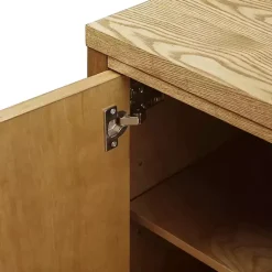 Kirklands Home Entryway Furniture|Wood Layered Doors Cabinet Brown