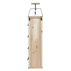 Kirklands Home Wall Storage|Wood Panel Black Metal Wine Rack Brown
