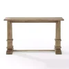 Kirklands Home Console Tables|Brown Wood Pedestal Base Console Table