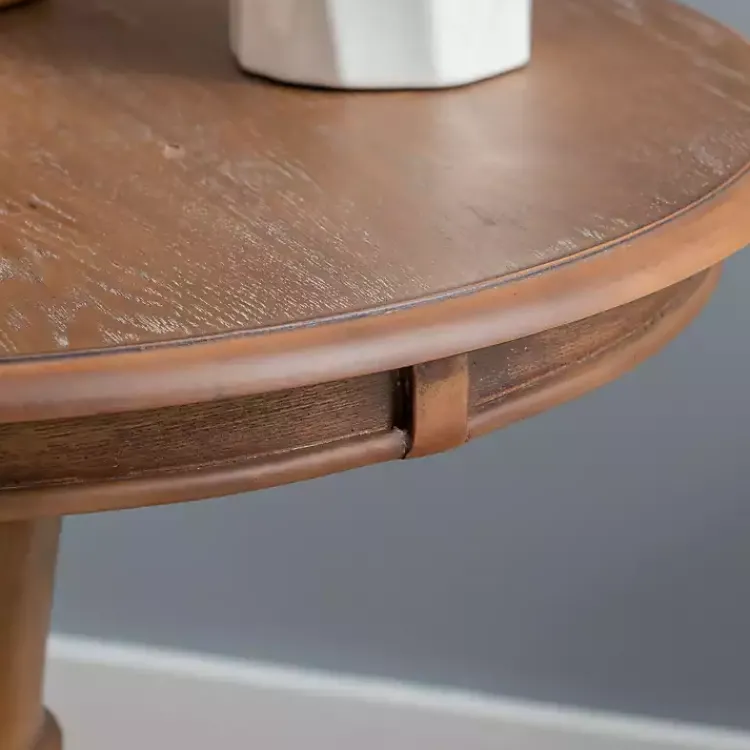 Kirklands Home Accent & End Tables|Wood Round Base Side Table Brown