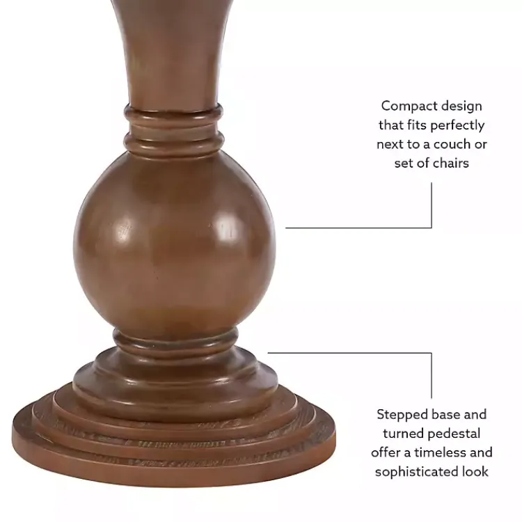 Kirklands Home Accent & End Tables|Wood Round Base Side Table Brown