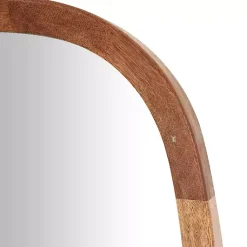 Kirklands Home Decorative Mirrors|Wood Rounded Edges Mirror Brown