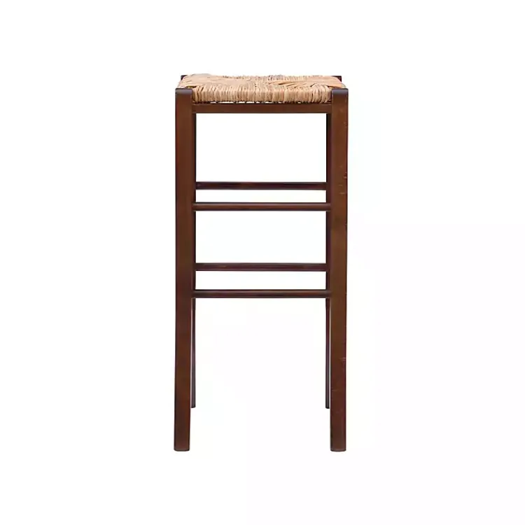 Kirklands Home Bar Stools & Counter Height Stools|Wood Seagrass Backless 2-pc. Bar Stool Set Brown