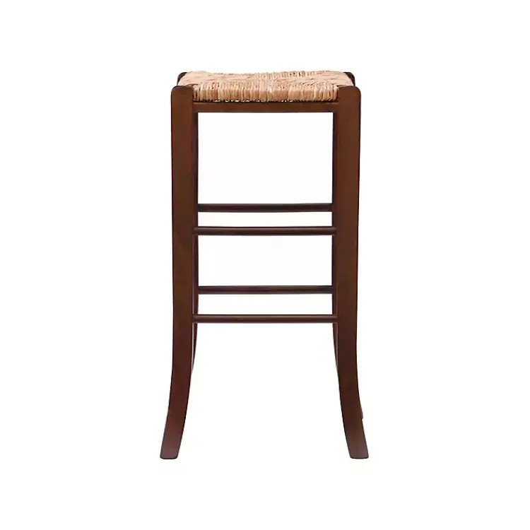 Kirklands Home Bar Stools & Counter Height Stools|Wood Seagrass Backless 2-pc. Bar Stool Set Brown
