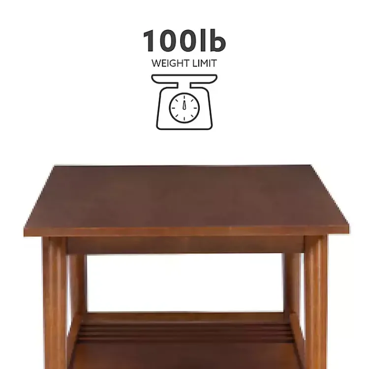 Kirklands Home Coffee Tables|Wood Slatted Bottom Shelf Coffee Table Brown