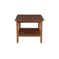 Kirklands Home Coffee Tables|Wood Slatted Bottom Shelf Coffee Table Brown