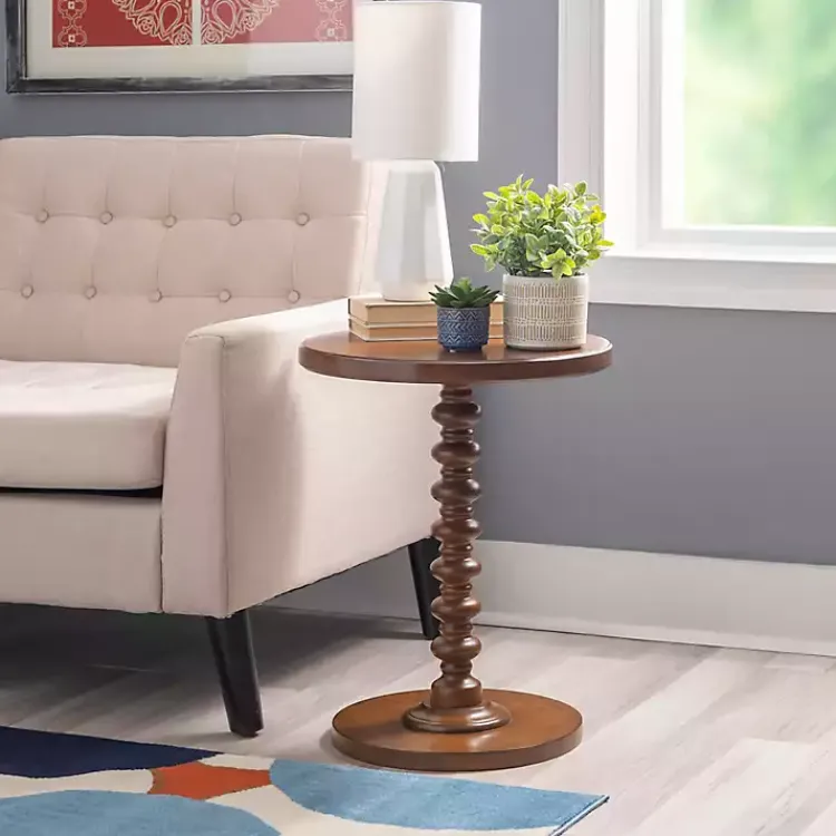 Kirklands Home Accent & End Tables|Wood Spindle Side Table Brown