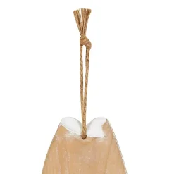 Kirklands Home Wall Plaques|Wood Striped Fish Wall Plaques, Set of 2 Brown