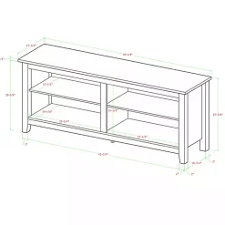 Kirklands Home Tv Stands & Media Consoles|Wood TV Stand, 58 in. Brown